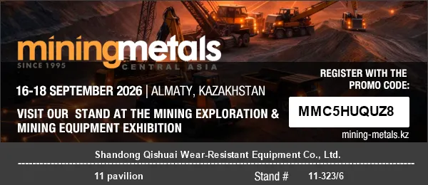 Shandong Qishuai slijtvaste apparatuur om MININGWORLD CENTRAL ASIA 2026 in Almaty bij te wonen